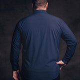 No-Gap Stretch Dress Shirt – Navy / Long Sleeve