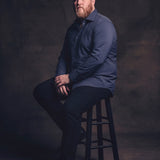 No-Gap Stretch Dress Shirt – Navy / Long Sleeve