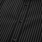 No-Gap Stretch Dress Shirt – Black Stripe / Long Sleeve