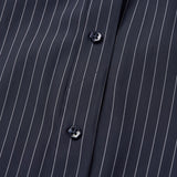 No-Gap Stretch Dress Shirt – Navy Stripe / Long Sleeve