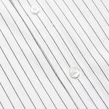 No-Gap Stretch Dress Shirt – White Stripe / Short Sleeve