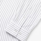 No-Gap Stretch Dress Shirt – White Stripe / Long Sleeve