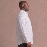 No-Gap Stretch Shirt – White / Long Sleeve