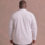 No-Gap Stretch Shirt – White / Long Sleeve