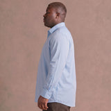 No-Gap Stretch Shirt – Light Blue / Long Sleeve