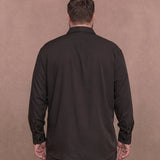 No-Gap Stretch Shirt – Black / Long Sleeve