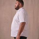 No-Gap Stretch Shirt – White / Short Sleeve