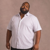 No-Gap Stretch Shirt – White / Short Sleeve