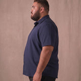 No-Gap Stretch Shirt – Navy / Short Sleeve
