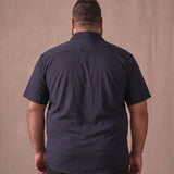 No-Gap Stretch Shirt – Navy / Short Sleeve