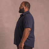 No-Gap Stretch Shirt – Navy / Short Sleeve