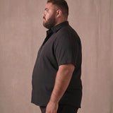 No-Gap Stretch Shirt – Black / Short Sleeve