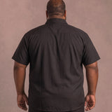 No-Gap Stretch Shirt – Black / Short Sleeve