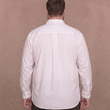No-Gap Stretch Shirt – White / Long Sleeve