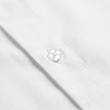 No-Gap Stretch Shirt – White / Long Sleeve