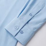 No-Gap Stretch Shirt – Light Blue / Long Sleeve
