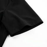 No-Gap Stretch Shirt – Black / Short Sleeve