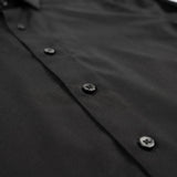No-Gap Stretch Shirt – Black / Long Sleeve