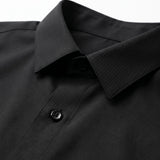 No-Gap Stretch Shirt – Black / Long Sleeve