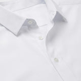 No-Gap Stretch Shirt – White / Long Sleeve