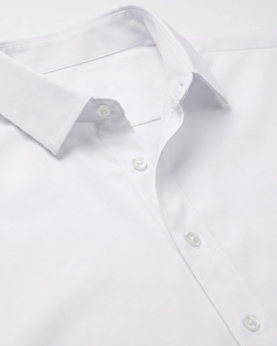 No-Gap Stretch Dress Shirt – White / Short Sleeve